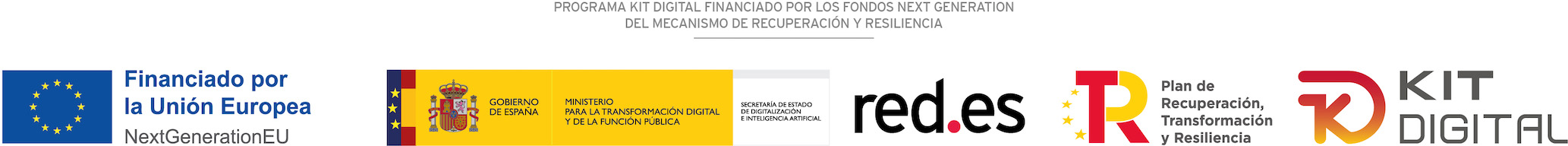 Logo Plan de Recuperación Transformación Y Resilencia con Emblema de la Union Europea